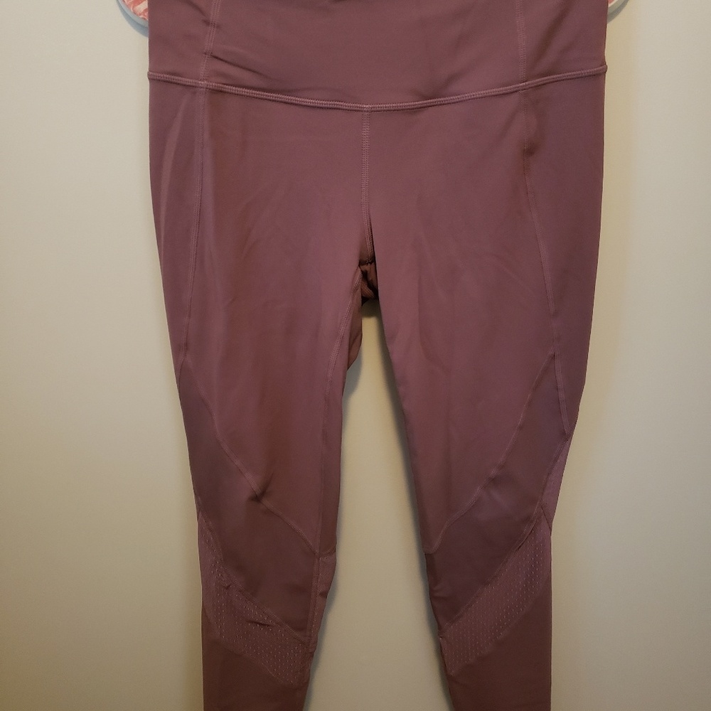 Athleta mauve mesh leggings - Picture 2 of 3